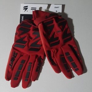 Shift Clarino Black Label Flexguard Dirt Bike Glove Gloves Red Small New